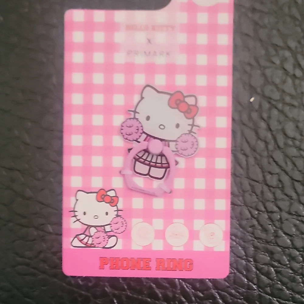Hello Kitty Pink Checkered Phone Ring